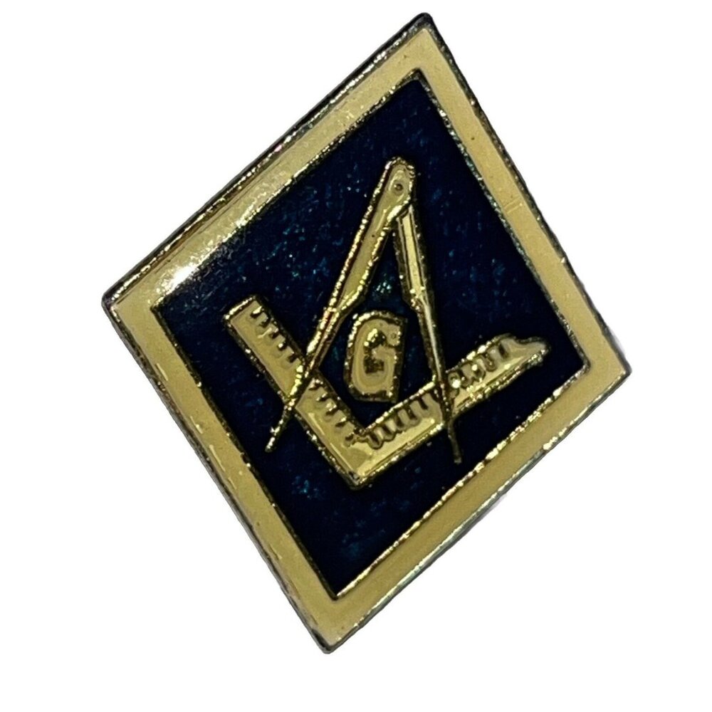 Freemason Masonic Square and Compass Vintage Lapel Pin A182